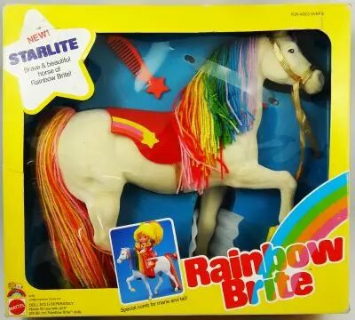 Rainbow Brite - Mattel - Poup�e 23cm - Starlite / Tagada \ flocked hard body\  (Boite USA)