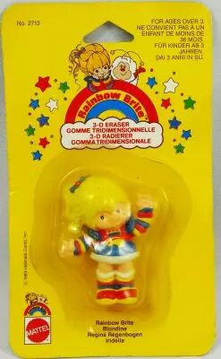 Rainbow Brite - Mattel - Rainbow Brite 3-D Eraser (on card)