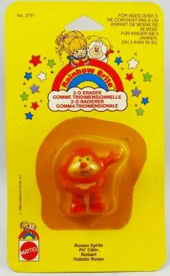 Rainbow Brite - Mattel - Romeo Sprite 3-D Eraser (on card)
