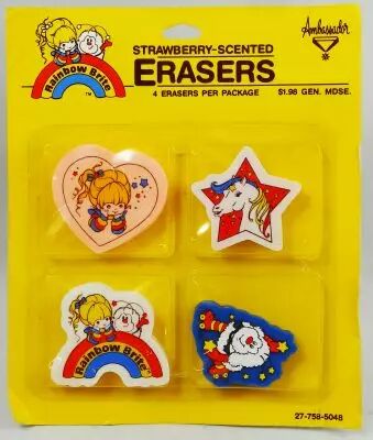 Rainbow Brite - Pack de 4 gommes parfum�es  - Ambassador Hallmark 1983