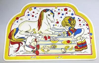 Rainbow Brite - Plastic Placemat / Set de Table - St Michael 1983