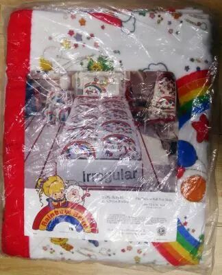 Rainbow Brite - Printed Bed Blanket / Couverture de lit imprim�e -  Charles D. Owen Manufacturing 1983