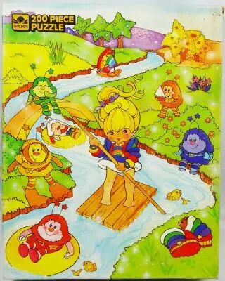 Rainbow Brite - Puzzle 200 pi�ces 36x46cm \ Sur la rivi�re\  - Golden 1983