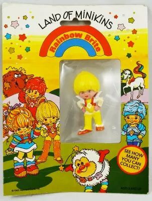 Rainbow Brite - Schleich - PVC figure Canary Yellow (on \ Land of Minikins\  card)