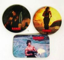 Rambo - Set of 3 Vintage Buttons 1985