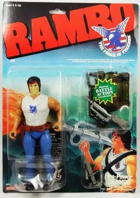 Rambo & The Force of Freedom - Coleco - Fire-Power Rambo (mint on card)