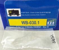 REE WB-030.1 Ho Sncf Tank Wagon 2-Axles Ocem Chassis 29 Algeco Mint in Box