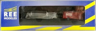 REE WB-051 Ho Sncf Single-Bearing UFR Wagon 2-Axles & Sobotraf Trailer Mint in Box