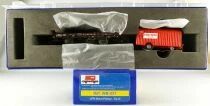 REE WB-051 Ho Sncf Wagon UFR Mono-Porteur 2 Essieux & Remorque Sobotraf Neuf Boite