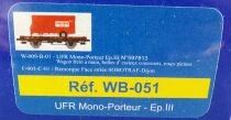 REE WB-051 Ho Sncf Wagon UFR Mono-Porteur 2 Essieux & Remorque Sobotraf Neuf Boite