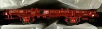 REE WB-056 Ho Sncf Wagon UFR Mono-Porteur 2 Essieux & Remorque Verte Neuf Boite