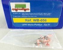 REE WB-056 Ho Sncf Wagon UFR Mono-Porteur 2 Essieux & Remorque Verte Neuf Boite