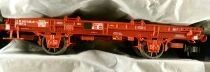 REE WB-057 Ho Sncf Single-Bearing UFR Wagon 2-Axles & Blue Trailer Mint in Box