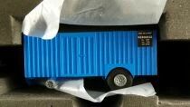 REE WB-057 Ho Sncf Wagon UFR Mono-Porteur 2 Essieux & Remorque Bleue Neuf Boite