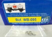 REE WB-095 Ho Sncf Wagon Porte-Conteneur Citerne Vintransport S.A. Gen&egrave;ve Ep.III Neuf Boite