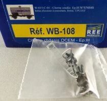 REE WB-108 Ho Sncf Tank Wagon 2-Axles Ocem Chassis 29 J. Pujas Mint in Box