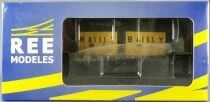 REE WB-126 Ho Sncf Wagon Plat Ocem 29 2 Essieux JHO 103210 2 Conteneurs Bailly Jaunes Neuf Boite