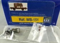REE WB-151 Ho Sncf Single-Bearing UFR Wagon 2-Axles 597810 & Bourgey Montreuil Tank Trailer Mint in Box