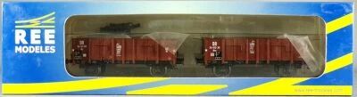 REE WB-275 Ho Dr 2 Dump Wagons 2-Axles Aera IV Mint in Box