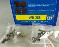 REE WB-288 Ho Sncf 2 Wagons Couvert Ocem19 KKw 2 Essieux Epoque III Neufs Boite