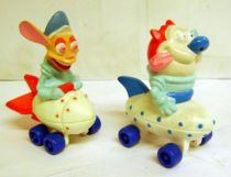 Ren & Stimpy - PVC figures on wheels