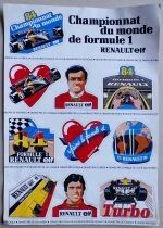 Renault Elf - Stickers Sheet 10 Pieces - 1984 F1 World Championship