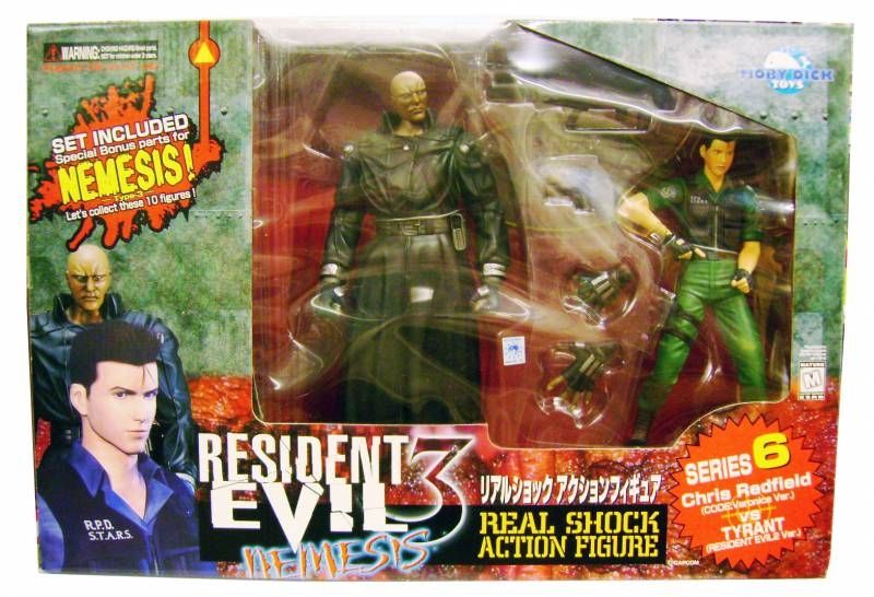 Resident Evil 3 Nemesis Series 6 - Moby Dick Toys - Chris Redfield (Code:  Veronica Vers.) vs. Tyrant (Resident Evil 2 Vers.)