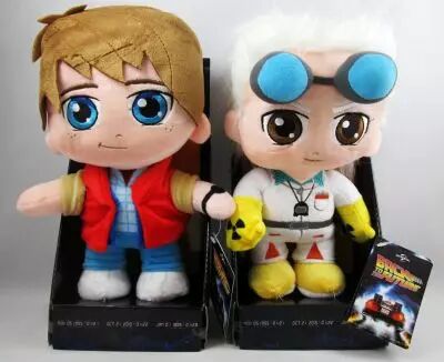 Retour Vers le Futur - Peluches 27cm Play by Play - Marty McFly & Doc Brown