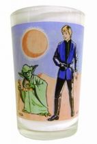 Return of the Jedi 1983 - Amora mustard glass - Yoda & Luke Skywalker Jedi Knight