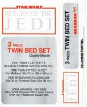 Return of the Jedi 1983 - Parure de Drap pour lit double (3 pièces) The Bibb Company