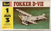 Revell H-71 - Fokker D-VII  Bi-plane Aircraft 1:72 Mint in Box