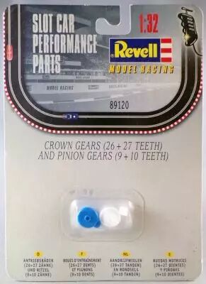 Revell Model Racing 89120 - Roues d\'Entrainemnt (26 + 27 Dents) et Pignons (9 + 10 Dents) Neuf Blister 1/32 Slot Car
