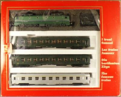 Rivarossi 0612 Ho Sncf Paris Toulouse Train Set Loco CC 7112 Lighting + 3 x Cars Era III