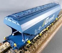 Rivarossi 2130 Ho Sncf Uas Hopper Wagon Granit Very Good with Box