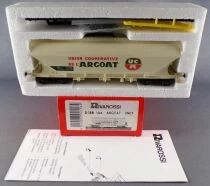 Rivarossi 2156 Ho Sncf Uas Hopper Wagon Argoat Soufflet Mint in Box