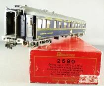 Rivarossi 2590 Ho Ciwl Dining Car 2871 Blue Interior Fittings Lighting Boxed