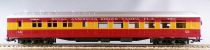 Rivarossi 2704/0 Ho Royal American Show Tamp Fla Circus Pullman Coach #56 Red & Yellow Full Interior no Box