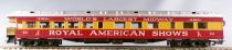 Rivarossi 2706 Ho Royal American Show Circus Circus Observation Car #60 Tuscan & Yellow Full Interior no Box