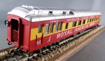 Rivarossi 2706 Ho Royal American Show Circus Circus Observation Car #60 Tuscan & Yellow Full Interior no Box