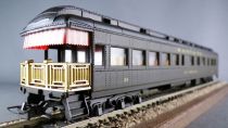 Rivarossi 2718 Ho Santa Fe Observation Car #35 Green Full Interior Boxed