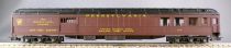 Rivarossi 2733 Ho Pennsylvania Rail Road Heavy Weight Coach/Van #342 with Bogies Toscan Red Boxed