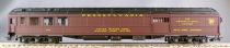 Rivarossi 2733 Ho Pennsylvania Rail Road Heavy Weight Coach/Van #342 with Bogies Toscan Red Boxed