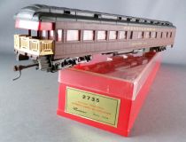 Rivarossi 2735 Ho Pennsylvania R.R. Observation Car Tuscan Red Full Interior Lighting Boxed
