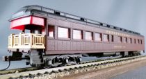 Rivarossi 2735 Ho Pennsylvania R.R. Observation Car Tuscan Red Full Interior Lighting Boxed