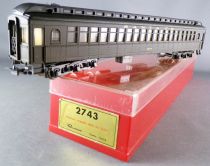 Rivarossi 2743 Ho Santa Fe Heavy Weight Car #1464 Green Full Interior Boxed