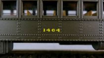 Rivarossi 2743 Ho Santa Fe Heavy Weight Car #1464 Green Full Interior Boxed