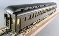 Rivarossi 2743 Ho Santa Fe Heavy Weight Car #1464 Green Full Interior Boxed