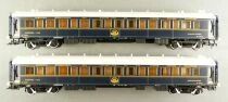 Rivarossi HR4144 Ho Ciwl Coffret de 2 Voitures Lits LX 3473 3525 Venice Simplon Orient Express Neuves Boite