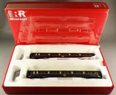 Rivarossi HR4144 Ho Ciwl Set of 2 Sleeping Car LX 3473 3525 Venice Simplon Orient Express Mint in Box