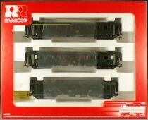 Rivarossi R2452 Ho Sncf Set of 3 Type 36 ex DRG Car B9 2&deg; Cl  A3B5 1&deg;/2&deg; Cl D Van Boxed